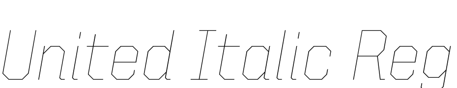 United Italic Reg Thin Font Download Free